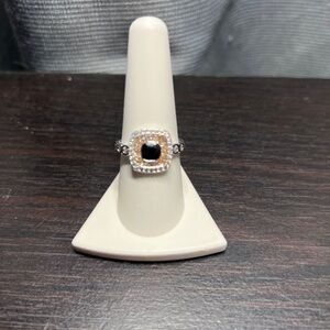 BP Black and Silver Square Ring